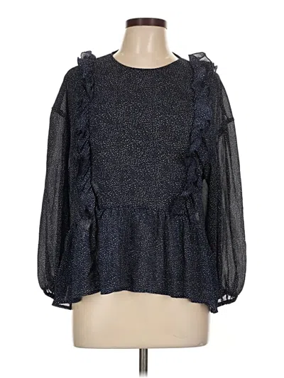 Pre-owned H&m 3/4 Sleeve Blouse In Black