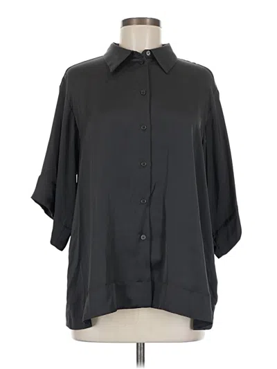 Pre-owned H&m 3/4 Sleeve Blouse In Black