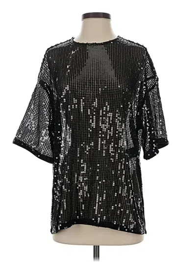 H&m 3/4 Sleeve Blouse In Black