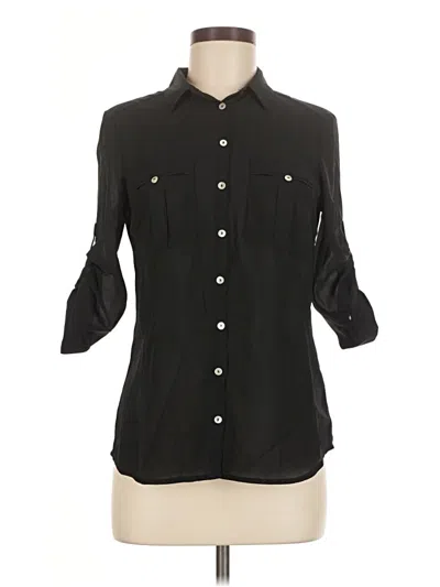 Pre-owned H&m 3/4 Sleeve Blouse In Black