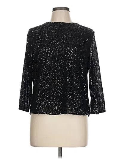 Pre-owned H&m 3/4 Sleeve Blouse In Black