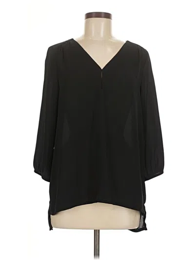 Pre-owned H&m 3/4 Sleeve Blouse In Black