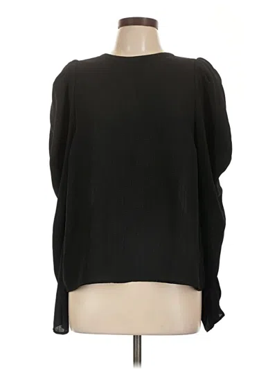 Pre-owned H&m 3/4 Sleeve Blouse In Black