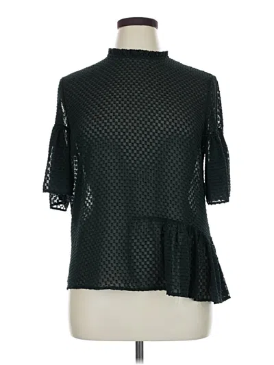 Pre-owned H&m 3/4 Sleeve Blouse In Black