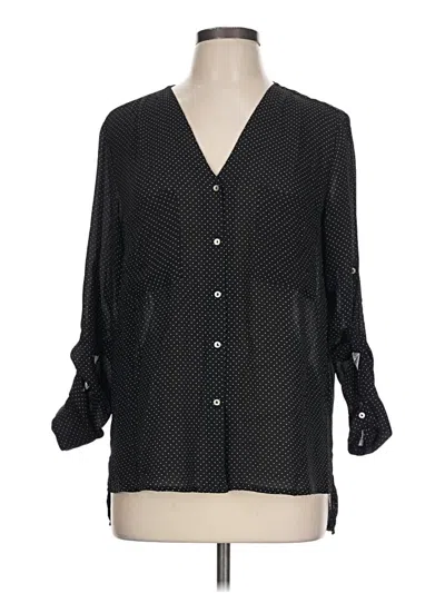 Pre-owned H&m 3/4 Sleeve Blouse In Black
