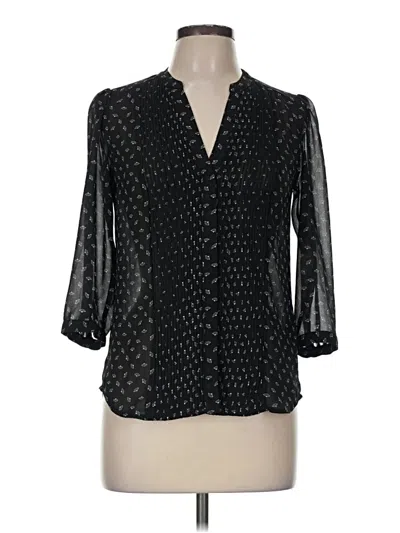 Pre-owned H&m 3/4 Sleeve Blouse In Black