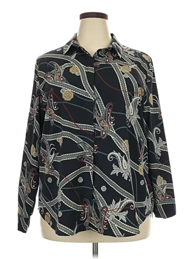 Pre-owned H&m 3/4 Sleeve Blouse In Black