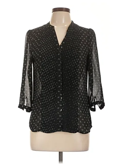 Pre-owned H&m 3/4 Sleeve Blouse In Black
