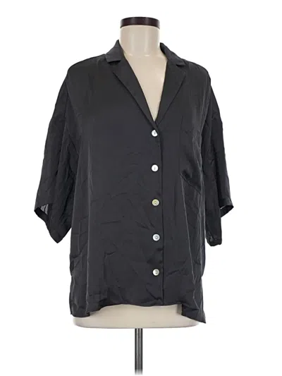 Pre-owned H&m 3/4 Sleeve Blouse In Black