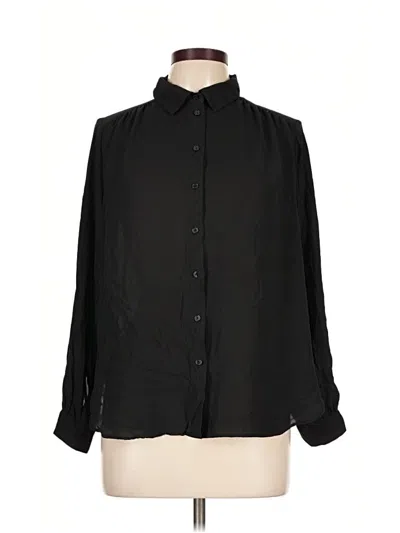 Pre-owned H&m 3/4 Sleeve Blouse In Black