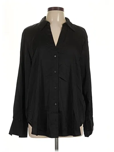 Pre-owned H&m 3/4 Sleeve Blouse In Black