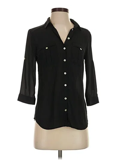 Pre-owned H&m 3/4 Sleeve Blouse In Black