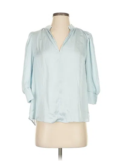 Pre-owned H&m 3/4 Sleeve Blouse In Blue