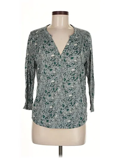 Pre-owned H&m 3/4 Sleeve Blouse In Blue