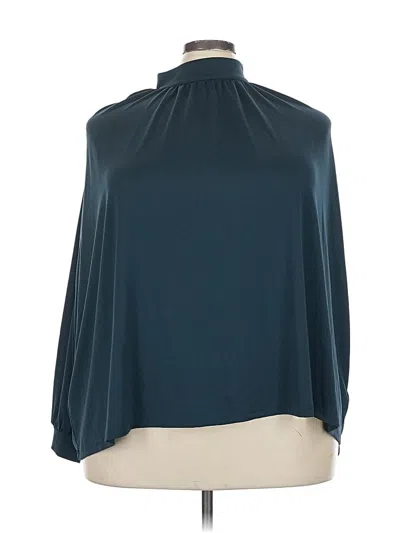 Pre-owned H&m 3/4 Sleeve Blouse In Blue