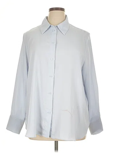 Pre-owned H&m 3/4 Sleeve Blouse In Blue