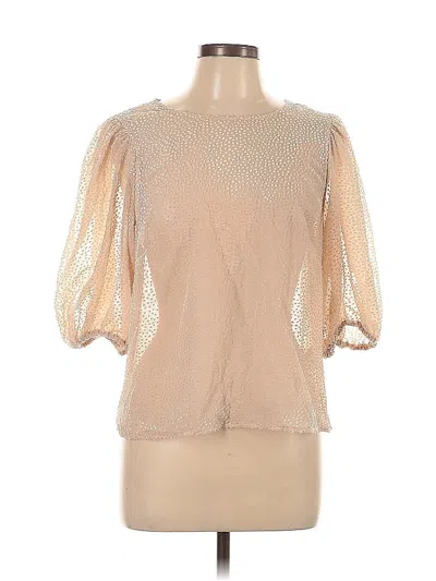 Pre-owned H&m 3/4 Sleeve Blouse In Brown