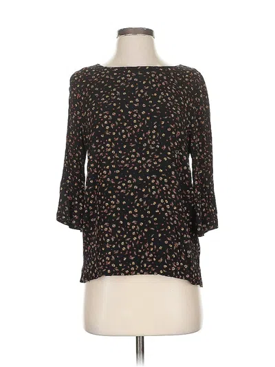 Pre-owned H&m 3/4 Sleeve Blouse In Brown