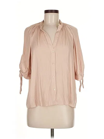 Pre-owned H&m 3/4 Sleeve Blouse In Brown