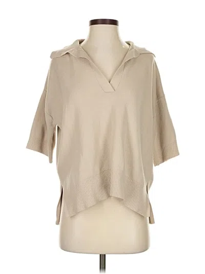 Pre-owned H&m 3/4 Sleeve Blouse In Brown
