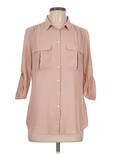 Pre-owned H&m 3/4 Sleeve Blouse In Brown