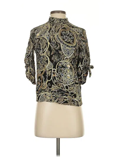 Pre-owned H&m 3/4 Sleeve Blouse In Gold