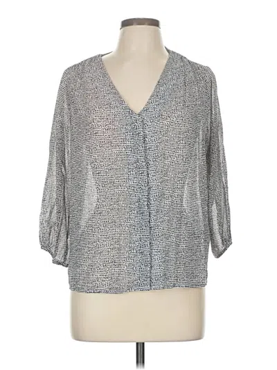 Pre-owned H&m 3/4 Sleeve Blouse In Gray