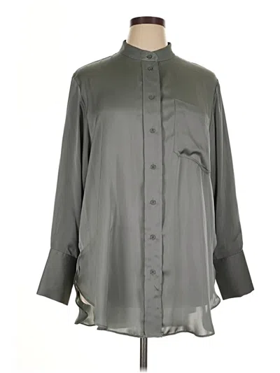 Pre-owned H&m 3/4 Sleeve Blouse In Gray