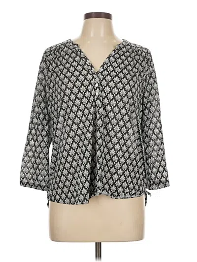 Pre-owned H&m 3/4 Sleeve Blouse In Gray