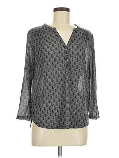 Pre-owned H&m 3/4 Sleeve Blouse In Gray