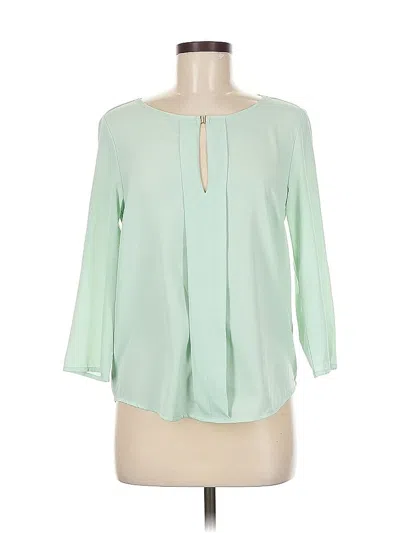 Pre-owned H&m 3/4 Sleeve Blouse In Green