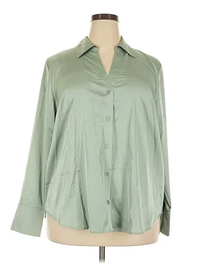 H&m 3/4 Sleeve Blouse In Green