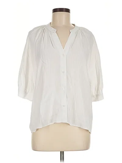 Pre-owned H&m 3/4 Sleeve Blouse In Ivory