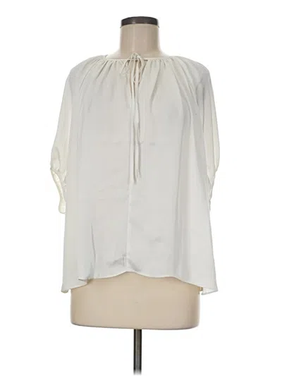 Pre-owned H&m 3/4 Sleeve Blouse In Ivory