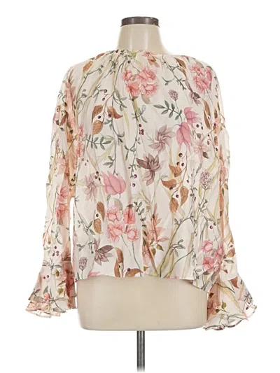 Pre-owned H&m 3/4 Sleeve Blouse In Ivory