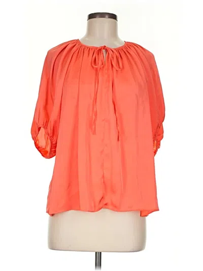 Pre-owned H&m 3/4 Sleeve Blouse In Orange