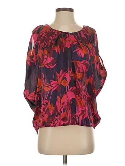 Pre-owned H&m 3/4 Sleeve Blouse In Pink