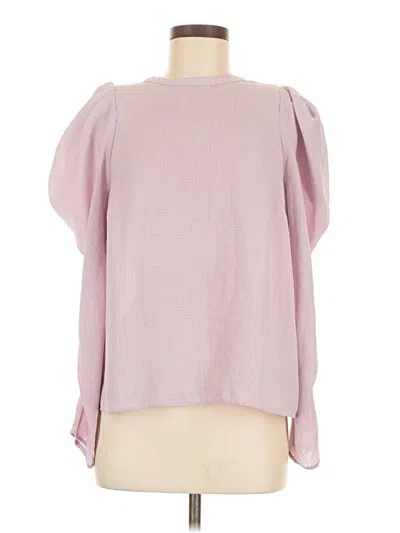 Pre-owned H&m 3/4 Sleeve Blouse In Pink
