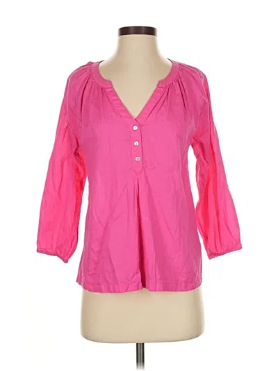 Pre-owned H&m 3/4 Sleeve Blouse In Pink