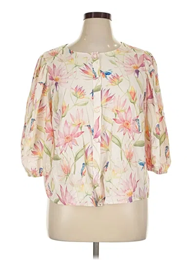 H&m 3/4 Sleeve Blouse In Multi