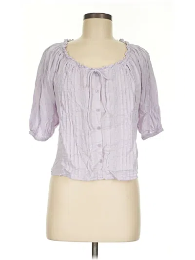 Pre-owned H&m 3/4 Sleeve Blouse In Purple