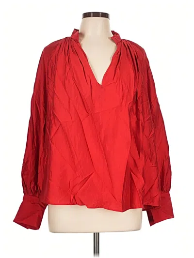 Pre-owned H&m 3/4 Sleeve Blouse In Red