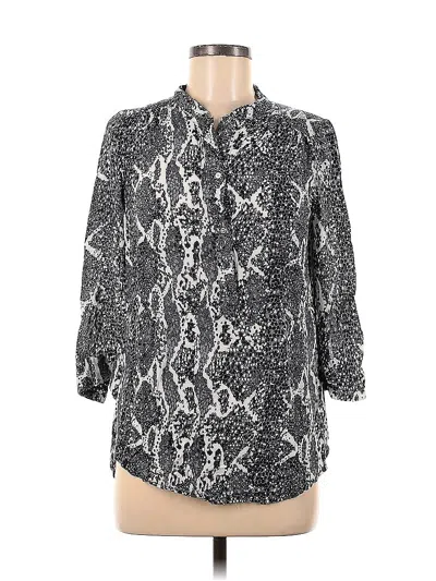 Pre-owned H&m 3/4 Sleeve Blouse In Silver