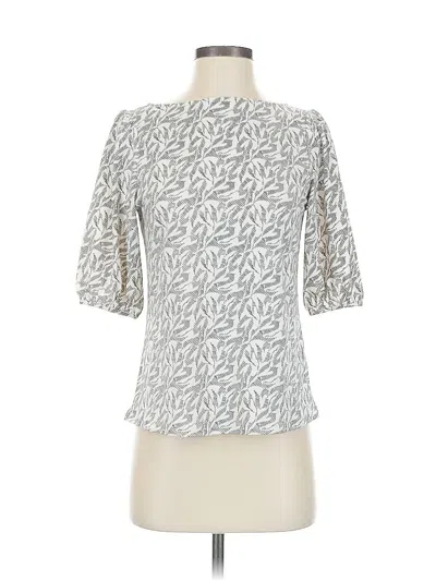 Pre-owned H&m 3/4 Sleeve Blouse In Silver