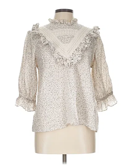 Pre-owned H&m 3/4 Sleeve Blouse In Silver