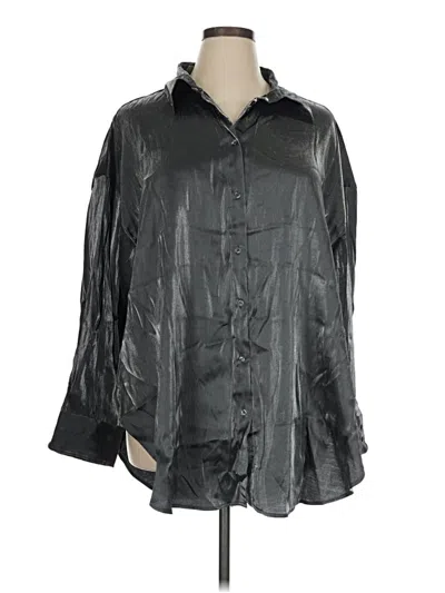 H&m 3/4 Sleeve Blouse In Black