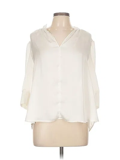 Pre-owned H&m 3/4 Sleeve Blouse In White