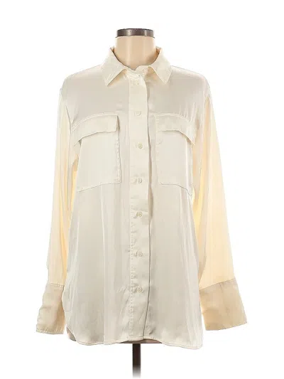 Pre-owned H&m 3/4 Sleeve Blouse In White