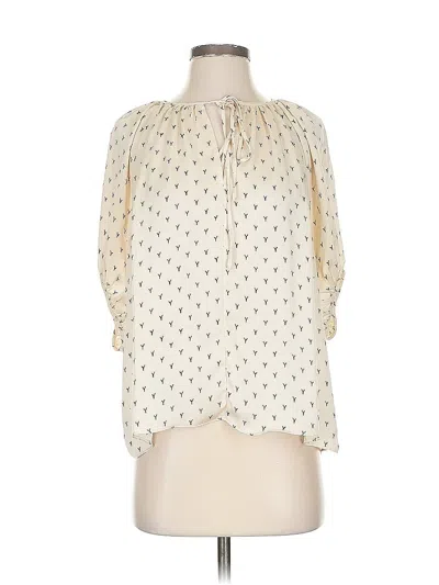 Pre-owned H&m 3/4 Sleeve Blouse In White