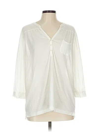 Pre-owned H&m 3/4 Sleeve Blouse In White